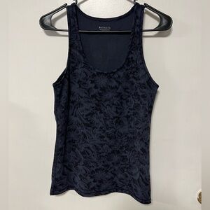Athleta Scoop Tank Texture Frost Floral Blue/Black